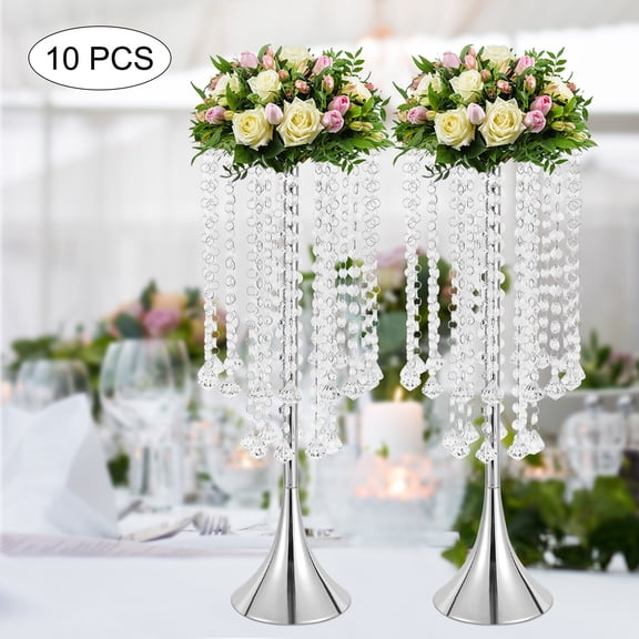10Pcs 27.5inch Vase Centerpiece Table Decorations Metal Tabletop Flower Stand for Wedding Aisle Decors, Wedding Receptions, Event Centerpieces