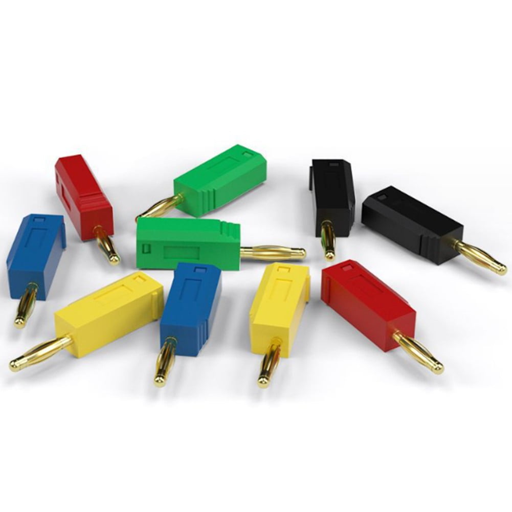 10Pcs 2Mm Banana Plug Stackable Gold Plating Electrical Terminal ...