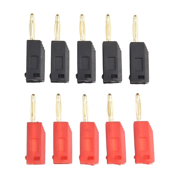 10Pcs 2Mm Banana Stackable Gold Plating Electrical Terminal Connector YIWEI