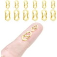 thumbnail image 1 of 10Pcs 2Size Necklace Shortener Clasp Double Opening Lobster Clasp, Stainless Steel S Lock Chain Shortener for Necklace Clip Jewelry Connectors（Medium-gold）, 1 of 9