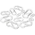 thumbnail image 1 of 10Pcs 2Size Necklace Shortener Clasp Double Opening Lobster Clasp, Stainless Steel S Lock Chain Shortener for Necklace Clip Jewelry Connectors（Medium-sliver）, 1 of 11