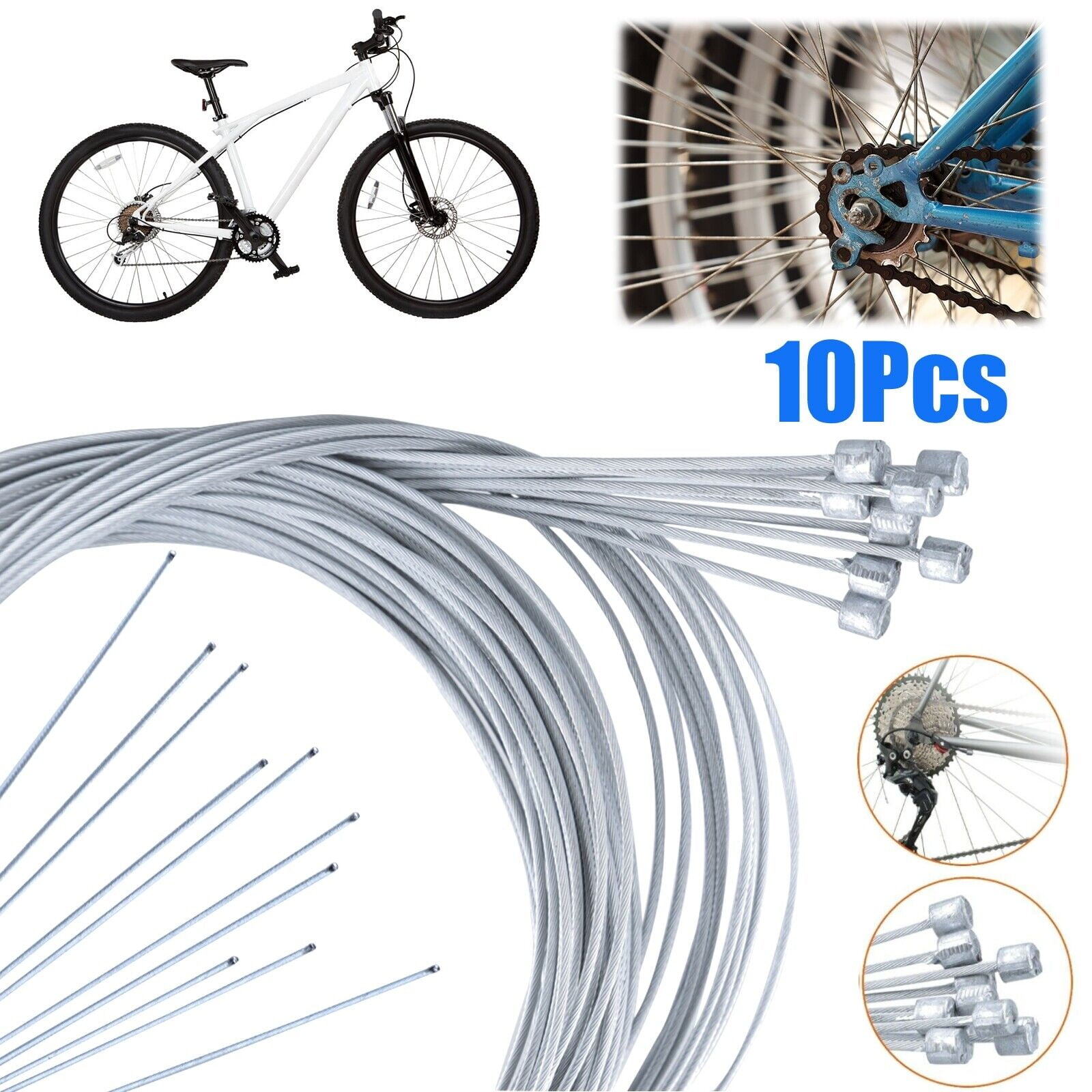Universal Bicycle Brake & Shift Derailleur Cable (Housing & Cables) Complete Set With Aluminum