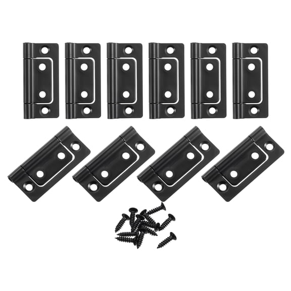 10Pcs 2x1 Inch Door Hinge Non-Mortise No Noise Plating, Dark