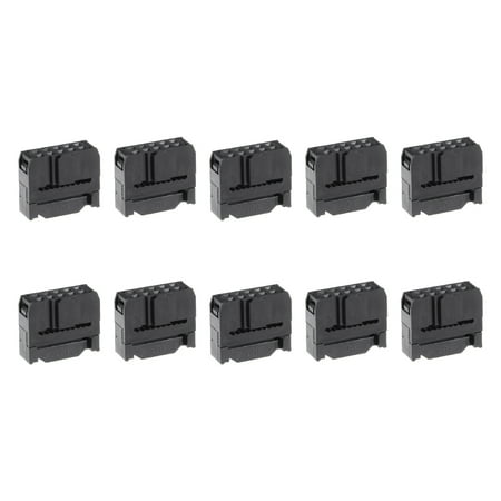 10Pcs 2x5Pin 2.54mm Pitch Double Rows Straight Connector IDC FC Ejector Header