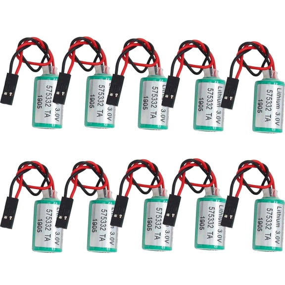 (10Pcs) 3.0V 575332TA PLC Battery Replacement Lithium Battery for Siemens 810D 840D PLC (US Stock)