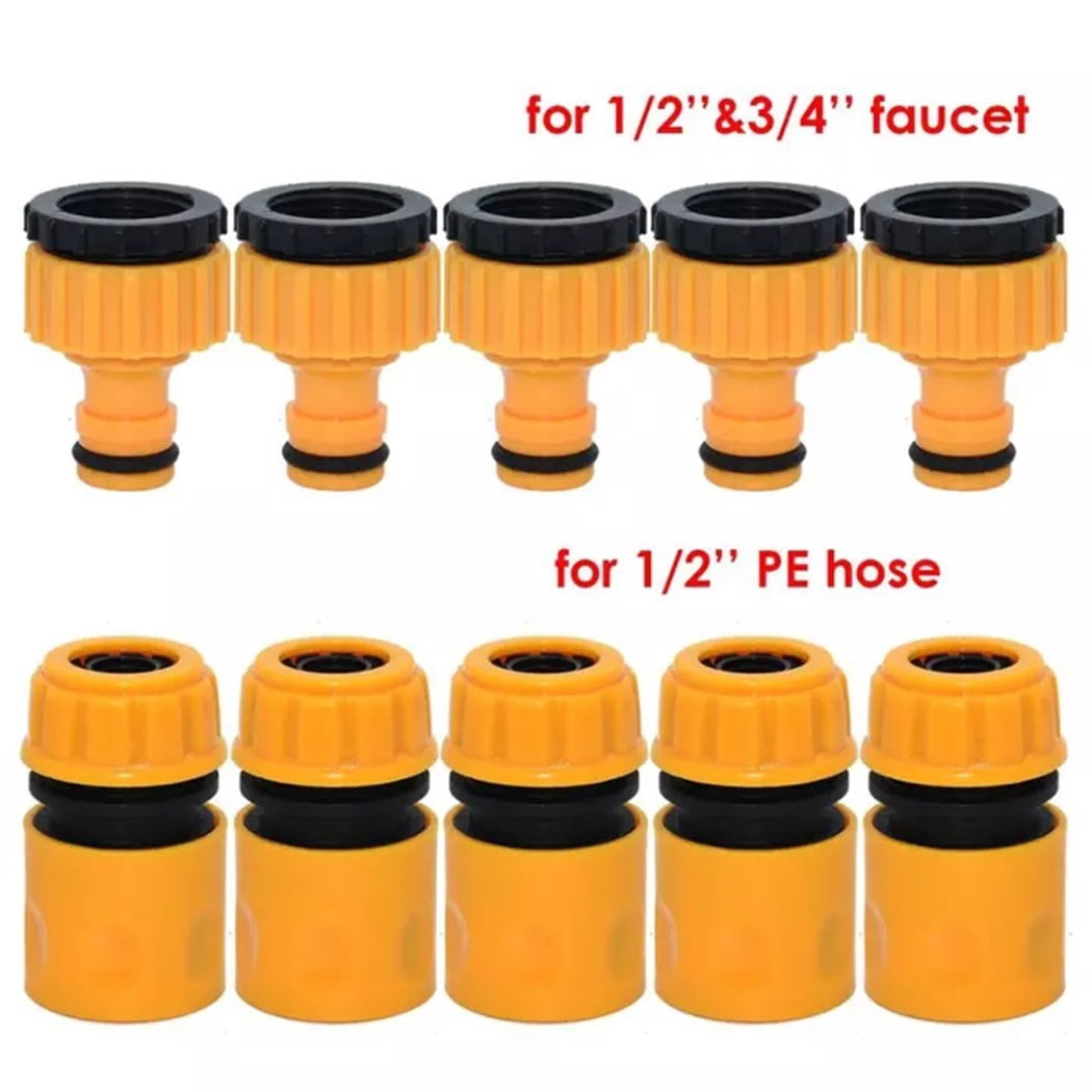Threaded Faucet Adapter 10pcs 3/4 & 1/2 Inch Graden Hose Water Tap Threaded Connector Faucet ...