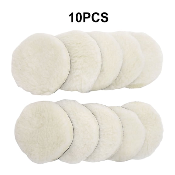10Pcs 3/4/5/6/7Inch Woolen Polishing Buffer Pads Heavy Cut Pads for Car Polisher 5Inch