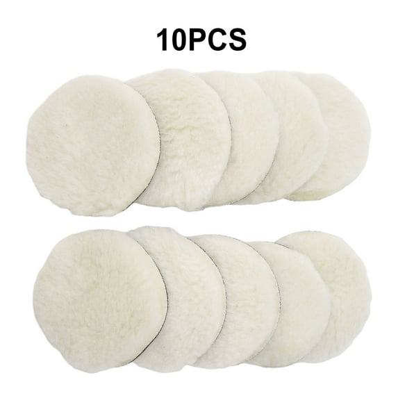 10Pcs 3/4/5/6/7Inch Woolen Polishing Buffer Pads Heavy Cut Pads for Car Polisher 5Inch