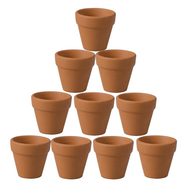 10Pcs 3.5x3.5cm Small Mini Terracotta Pot Clay Ceramic Pottery Planter