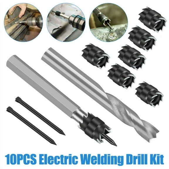 10Pcs 3/8" Double Sided Spot Weld Cutter Remover Drill Bit Welder Cut Rotary Kit