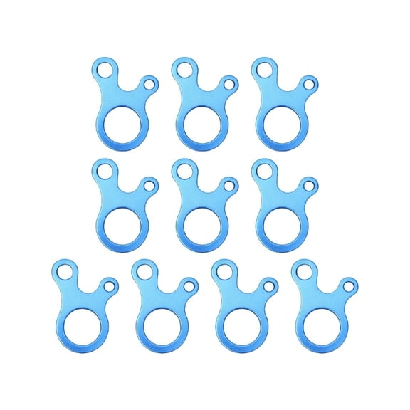 10Pcs 3 Hole Guyline Cord Adjuster Rope Buckle Resistance Regulator Buckle Camping Cord Tensioners Knotting Tool