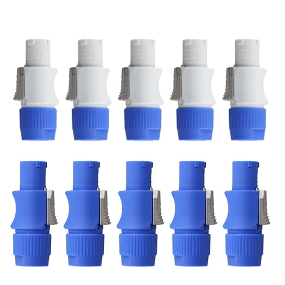 10Pcs 3 PIN Male Powercon Connector 20A 250V AC Signal Input Jack for Beam Light Stage Light Power