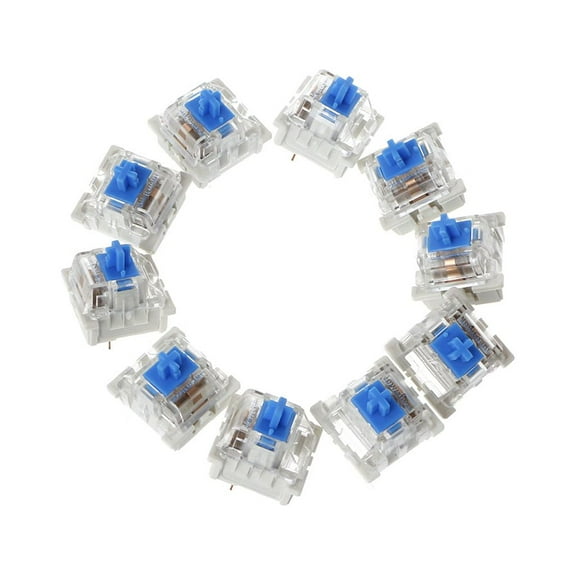 ACHV 10Pcs 3 Pin Mechanical Keyboard Switch Blue Replacement For Gateron Cherry MX