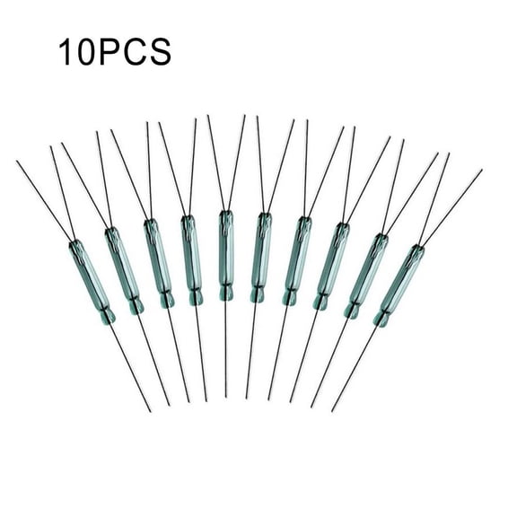 10Pcs 3 Pin Spdt Glass Reed Switch Contact N/O N/C Magnetic Induction Switch