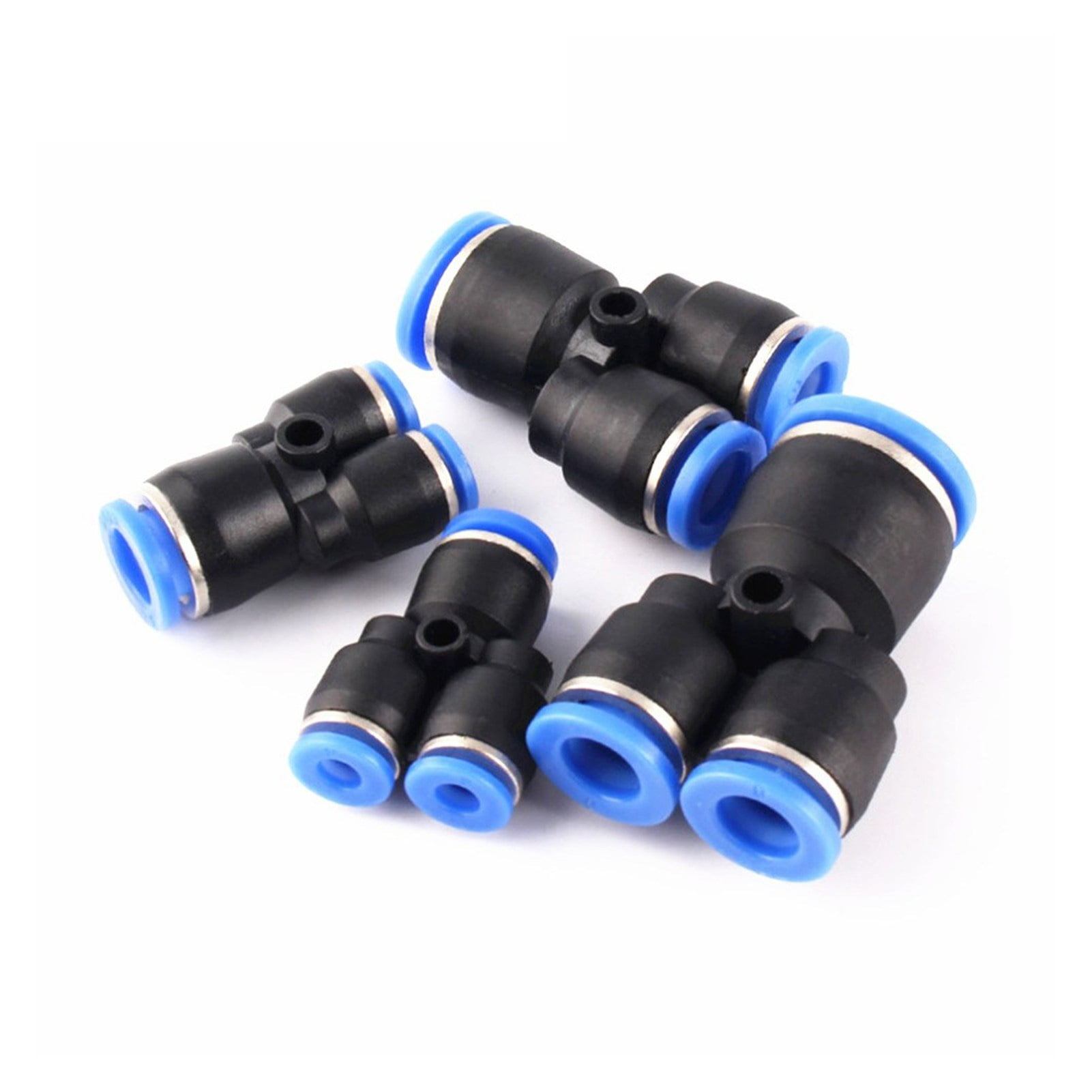 10Pcs 3 Way Port OD Hose Tube Push In Gas Plastic Pipe Fitting
