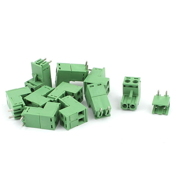 10Pcs 300V 10A 2P Pins PCB Screw Terminal Block Connector 5.08mm Pitch Green