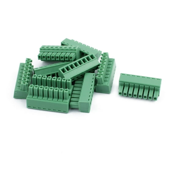 10Pcs 300V 8A 2EDGK 3.81mm Pitch 8-Pin PCB Screw Terminal Block Connector