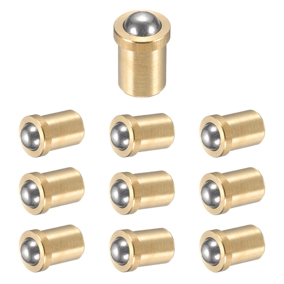 10Pcs 304 Stainless Steel Ball Plunger, 2mm Dia. Ball Catch Latch Smooth Push Fit Spring Plunger Precision Positioning End Force 8N for Mechanical Devices, Furniture (3x5mm)
