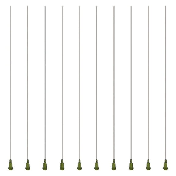 10Pcs 304 Stainless Steel Dispensing Needle 14 Gauge Blunt Glue Bottle Needle with Luer Connector for Cartridge Alcohol Essential Oil Dispensers Dark GreenDIY