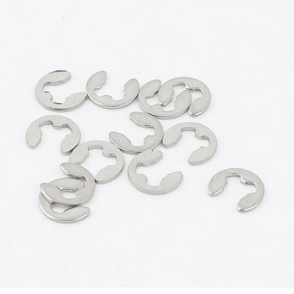 10Pcs 304 Stainless Steel Fastener External Retaining Ring E-Clip Circlip 3mm