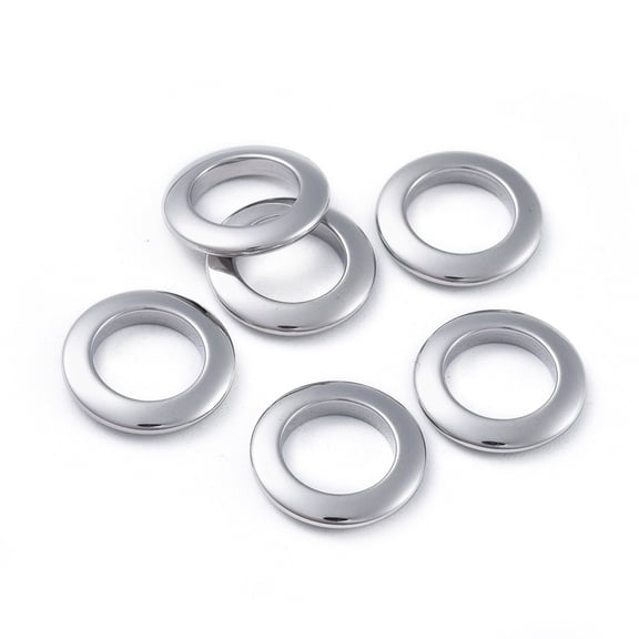 10Pcs 304 Stainless Steel O-Rings 15x2mm Round Linking Rings Solid Welded Metal Band with 10mm Inner Diameter Stainless Steel Color for DIY