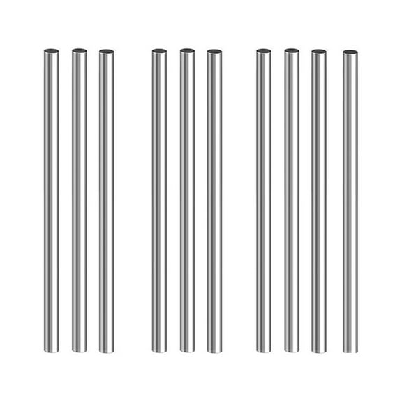 10Pcs 304 Stainless Steel Round Rod, 2mm Diameter Length 125mm Metal Solid Shaft Rods for Industry, Metal Working Hobbies and DIY Craft