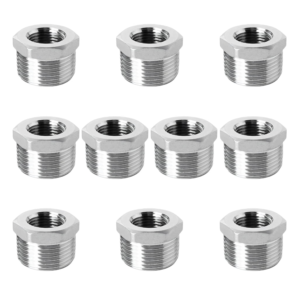 10Pcs 304 Stainless Steel Threaded Reducer Inserts For Heavy Duty ...