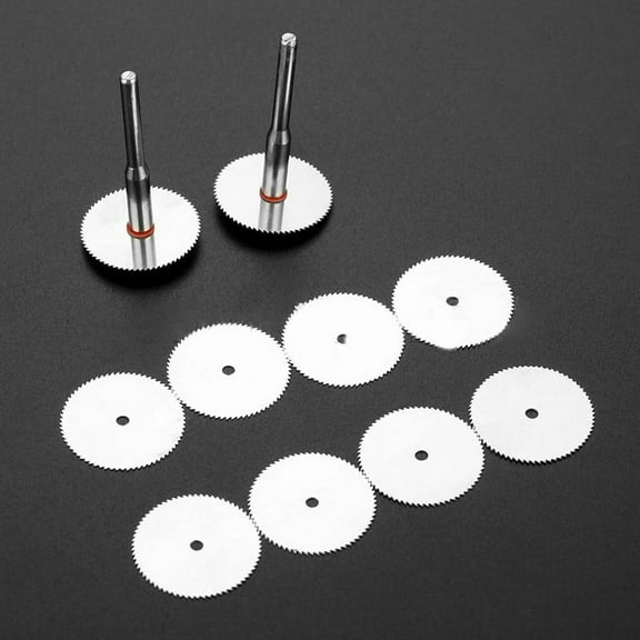 10Pcs 30Mm Diamond Cutting Discs Cut Off Mini Diamond Saw Blade With 2Pcs Connecting 3Mm Shank For Drill Fit Rotary Tool Smile Home