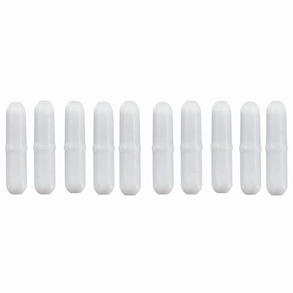 10Pcs 30mm/ 1.2 Inch Magnetic Stirrer Mixer Stir Bar, White Color, Stir Rod Magnetic, Lab Stir Plate Bar
