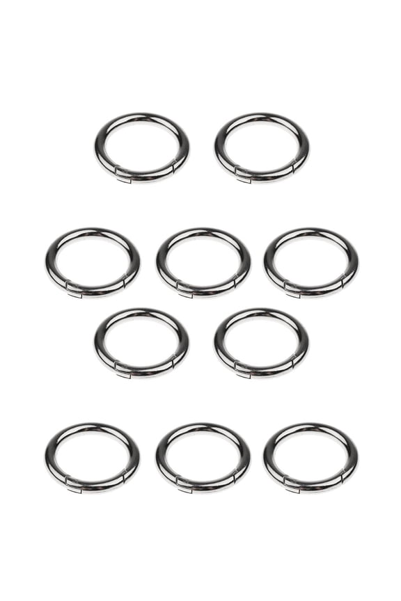 10Pcs 30mm Alloy Round Sp Snap Hooks Clip Handbag Purse Shoulder Strap Backpack Hanging Buckle Keychain Outdoors