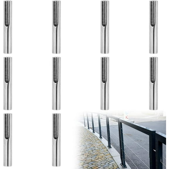 10Pcs 316 Stainless Steel Invisible Cable Railing Kit Terminal Toggle Anchor Angle 1/8" Cable Railing Terminal for Metal Post Stair Corner Stainless Steel Color