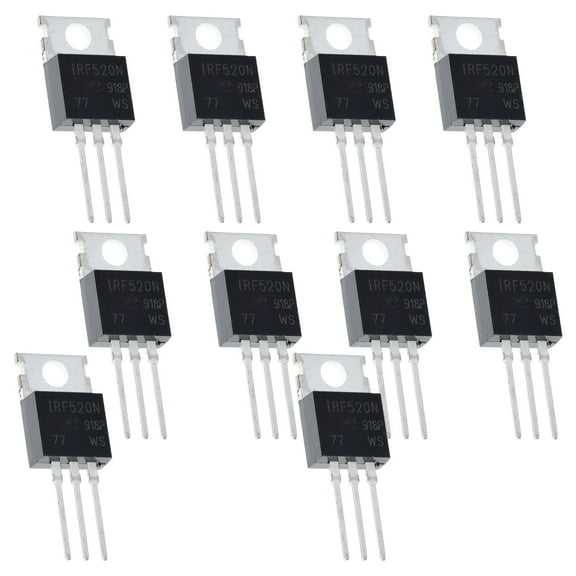 10Pcs 33Amp 100V IRF540N MOSFET Transistors Channel Power Transistors for Power Amplifiers High Pressure Resistant