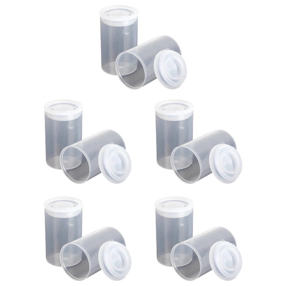 10Pcs 33mm Plastic Film Canisters Empty Camera Reel Container Coin Films Roll Tube Case Storage Container with Cap