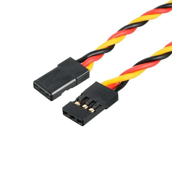 10Pcs 34CM Male to Male Twisted Servo Extension Cable Cord Connectors, 22AWG 60-Cores Wire for RC Futaba JR Servo