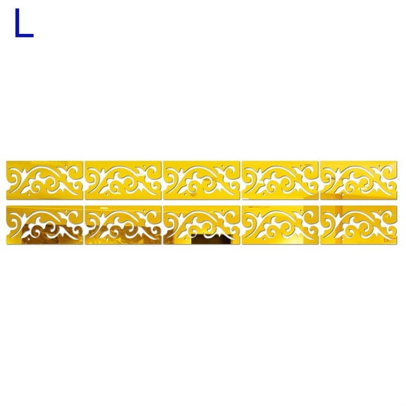 10Pcs 3D Mirror Art Kick Line Wall Sticker Acrylic Decal Home Room Decor Wall Paint, Ceilings Non-Toxic, Non-Polluting