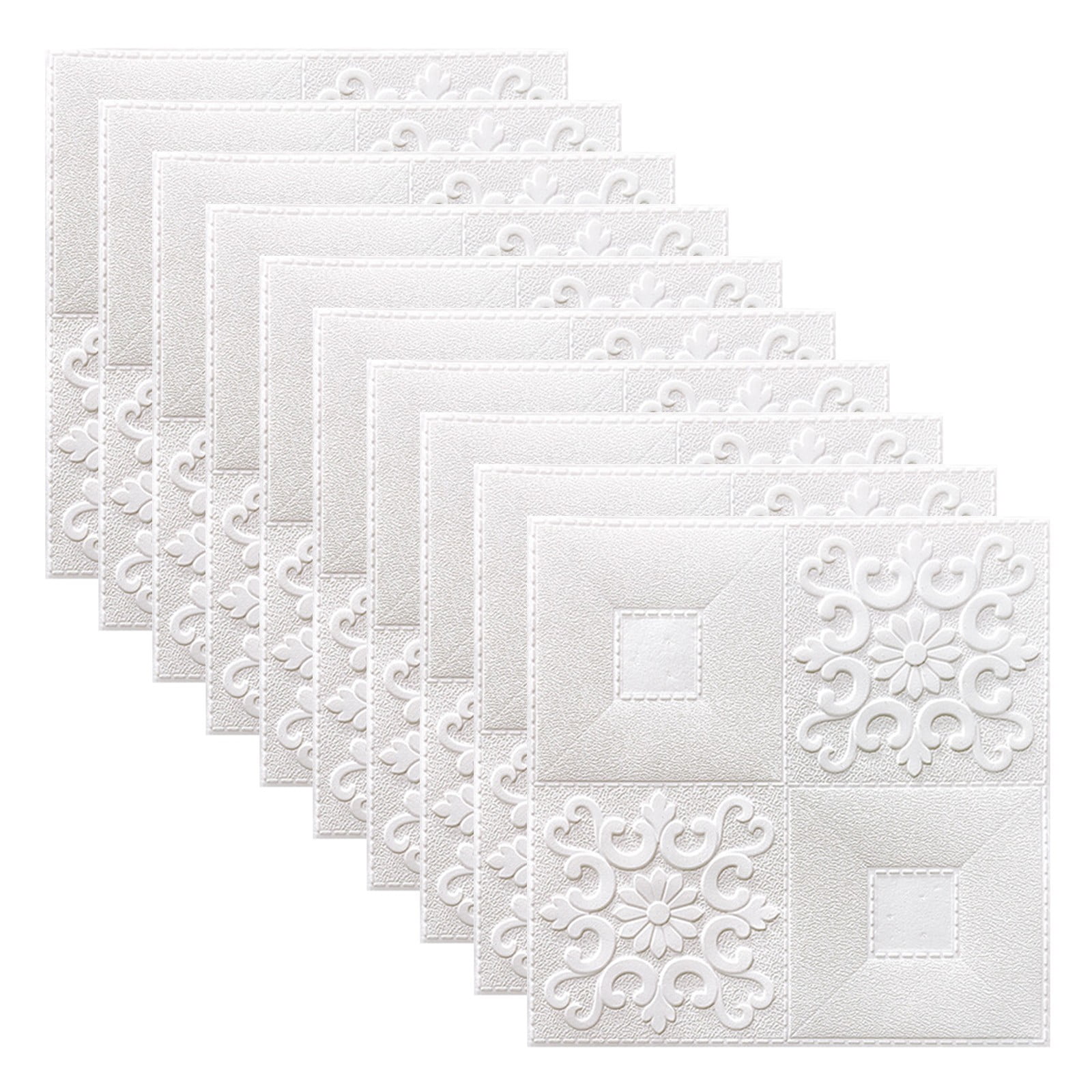 10Pcs 3D Wall Panels Peel and Stick 14''x14'' Foam 3D Brick Wallpaper ...
