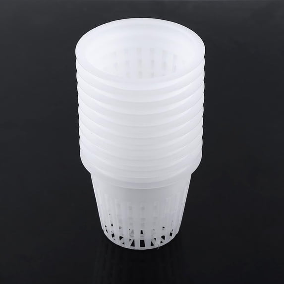 10Pcs 3Inch Mesh Pot Net Cup Basket Hydroponic Aeroponic Flower Planting Container for Plant Grow Gardening
