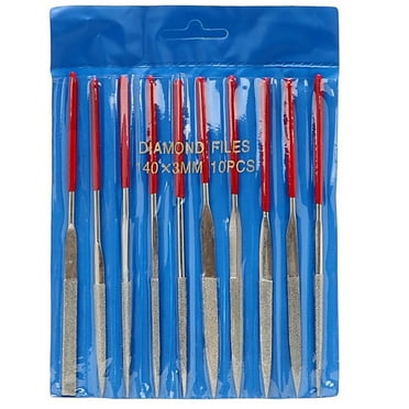 10Pcs  3x140mm Diamond File Set For Jewelry Metal Wood Ceramic Glass Stone Craft Polishing Tool New 400#