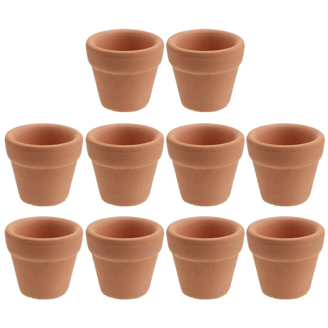 10Pcs 3x3cm Small Mini Terracotta Pot Clay Ceramic Pottery Planter