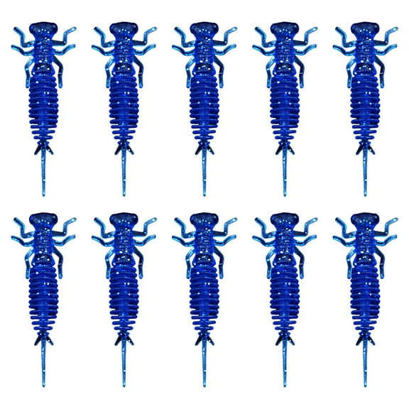 10Pcs 4.2cm0.45g Fish Lure Bait High Simulation Tempting Elastic Colorful Soft Fake Lure Worm Bait Fishing Tackle