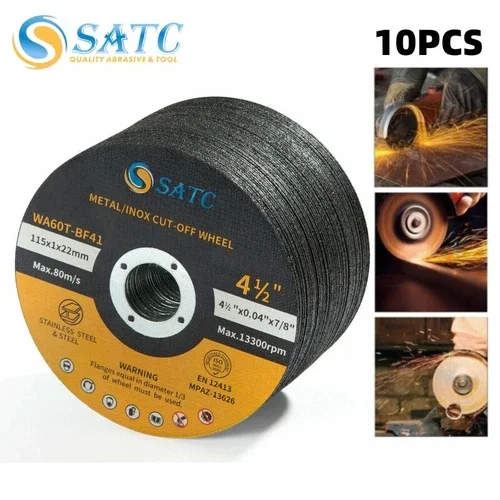 10Pcs 4.5 Inch Cut Off Wheels Metal Stainless Steel 4-1/2X0.04X 7/8 Cutting Disc