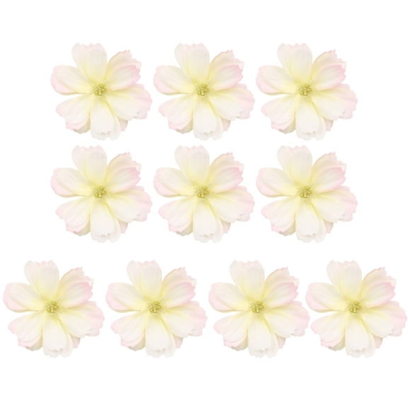 10Pcs 4.5cm Fake Blossom Head Artificial Simulation Plum Flower Head Home Decoration for Wedding Pink Fabric