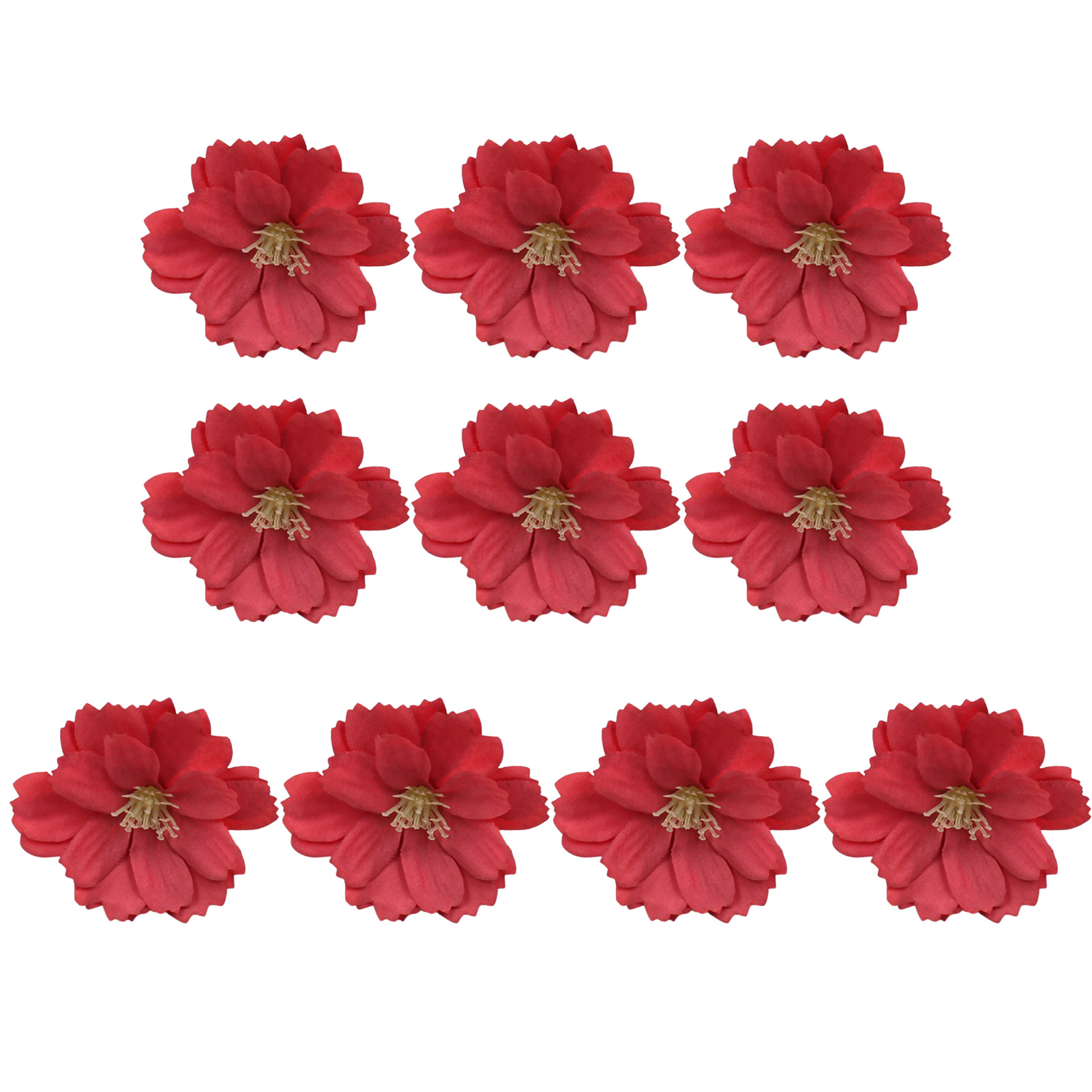 10Pcs 4.5cm Fake Blossom Head Artificial Simulation Plum Flower Head ...