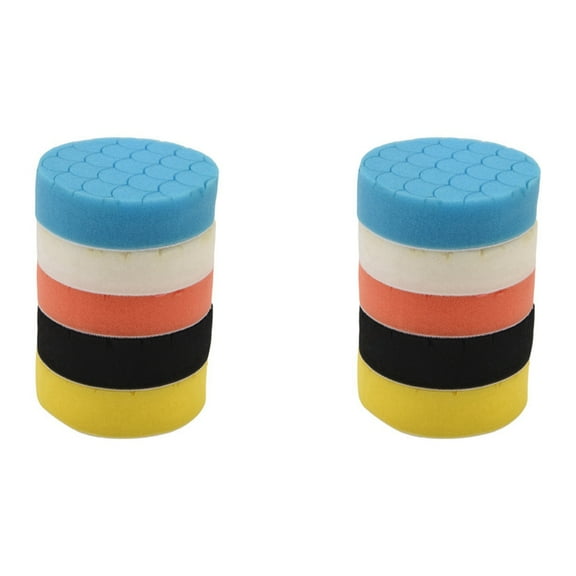 10Pcs 4 Inch Polishing Pads Buffing Sponge Pads Kit for Car Buffer Polisher Sanding, Waxing, Polishing, Sealing Glaze
