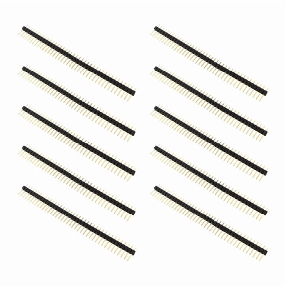 10Pcs 40Pin Single Row Male Plug Socket 2.54 PCB Board Pin Header Connector Single Row Straight Socket Connector