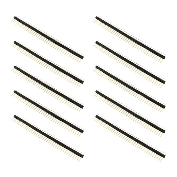 10Pcs 40Pin Single Row Male Plug Socket 2.54 PCB Board Pin Header Connectors Single Row Straight Socket Connectors
