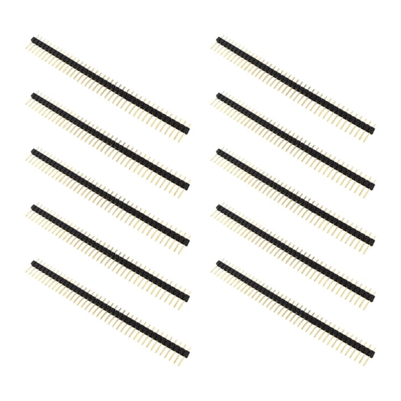 10Pcs 40Pin Single Row Male Plug Socket 2.54 PCB Board Pin Header Connectors Single Row Straight Sockets Connector