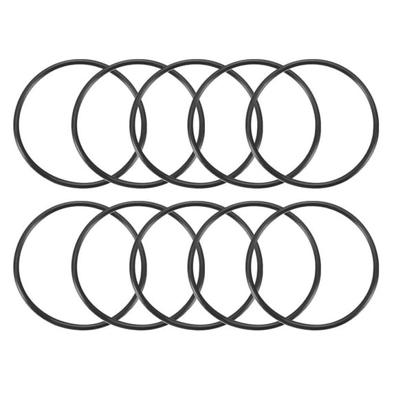 10Pcs 44mm x 1.9mm Rubber O-rings NBR Heat Resistant Sealing Ring Grommets Black