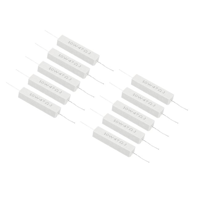 5x 47 Ohm 10 Watt Axial Ceramic Cement Power Resistor – 47RJ 10W