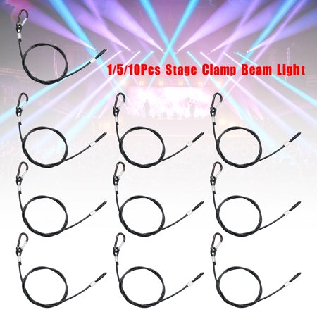 10Pcs 4MM Thick Steel Wire Safety Security Cable For Stage Clamp Beam Light